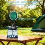 Portable Outdoor Hotel Household Water Mist Fan Energy Efficient Oscillating Rechargeable DC 12V Floor Standing Small Appliance - Image 4