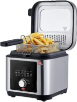 2.5L Electric Stainless Steel Deep Fryer Oil Square Electric Fryer for Household Outdoor Cooking US French Mechanical Accessory - Image 2